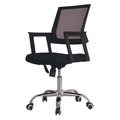 Hodedah Hodedah HI-4025 BLACK Mesh Mid Back Office Chair-Black HI-4025 BLACK